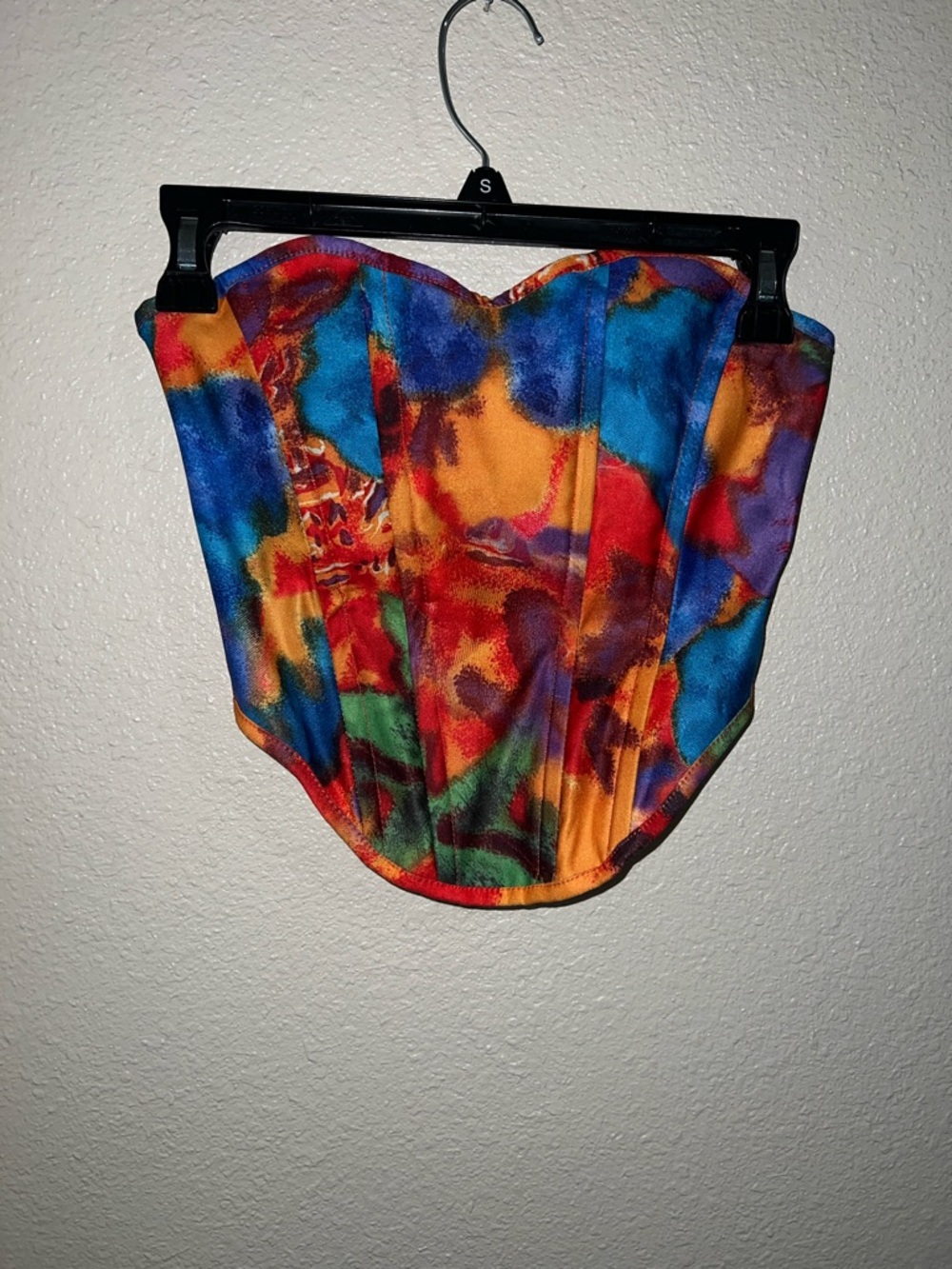 Vibrant Multicolor Strapless Corset Top